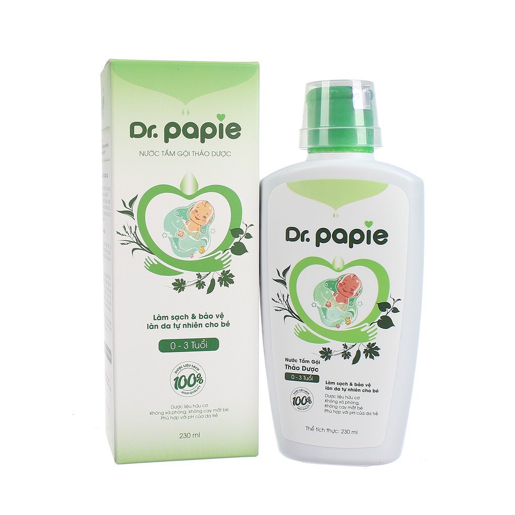 Sữa tắm thảo dược Dr Papie cho bé 230ml