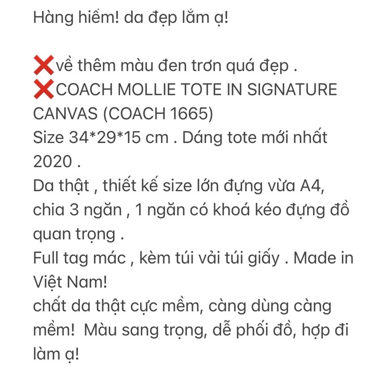 Túi Coach dư da xịn- xuất Mỹ - sẵn hàng số lượng có hạn💥