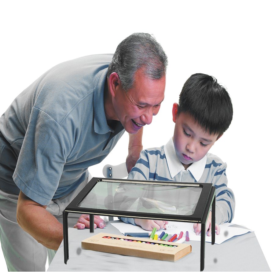 A4 Toàn trang 3X Bàn để bàn Kính lúp có thể gập lại Kính lúp Kính lúp đọc sách