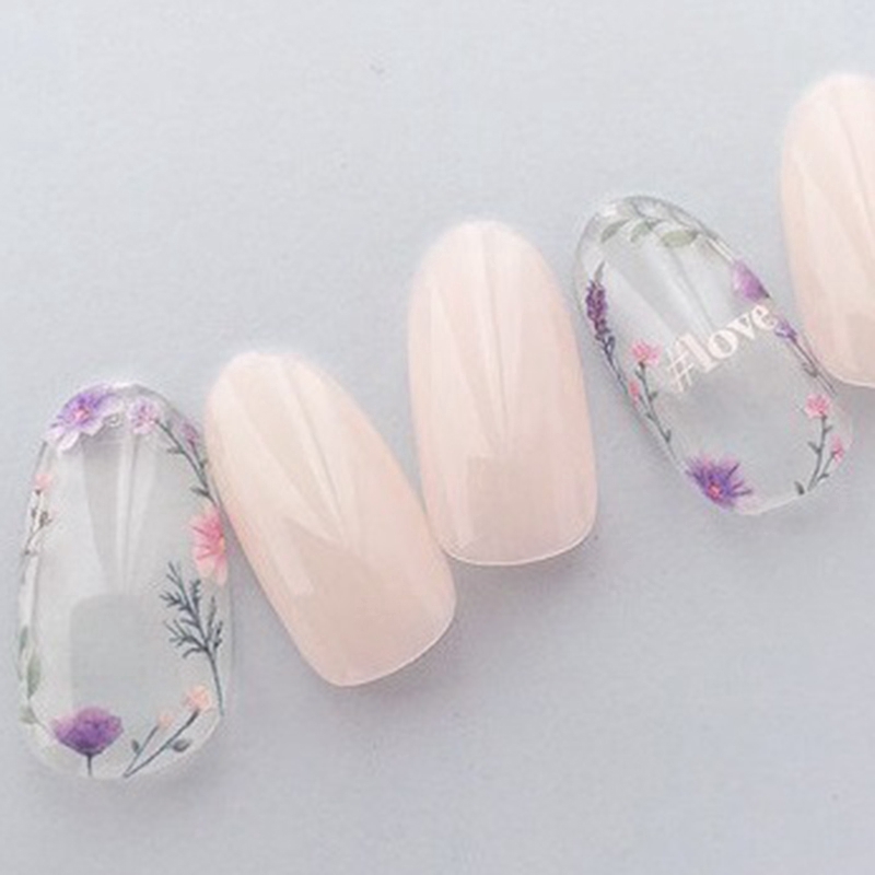 [Hàng mới về] Miếng dán trang trí móng tay nghệ thuật chuyển nước tiện lợi