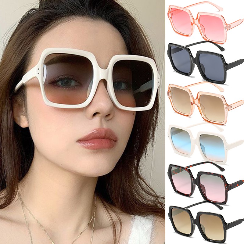 Kính mát bản to chống tia UV400 phong cách Hàn Quốc 2021 hợp thời trang
