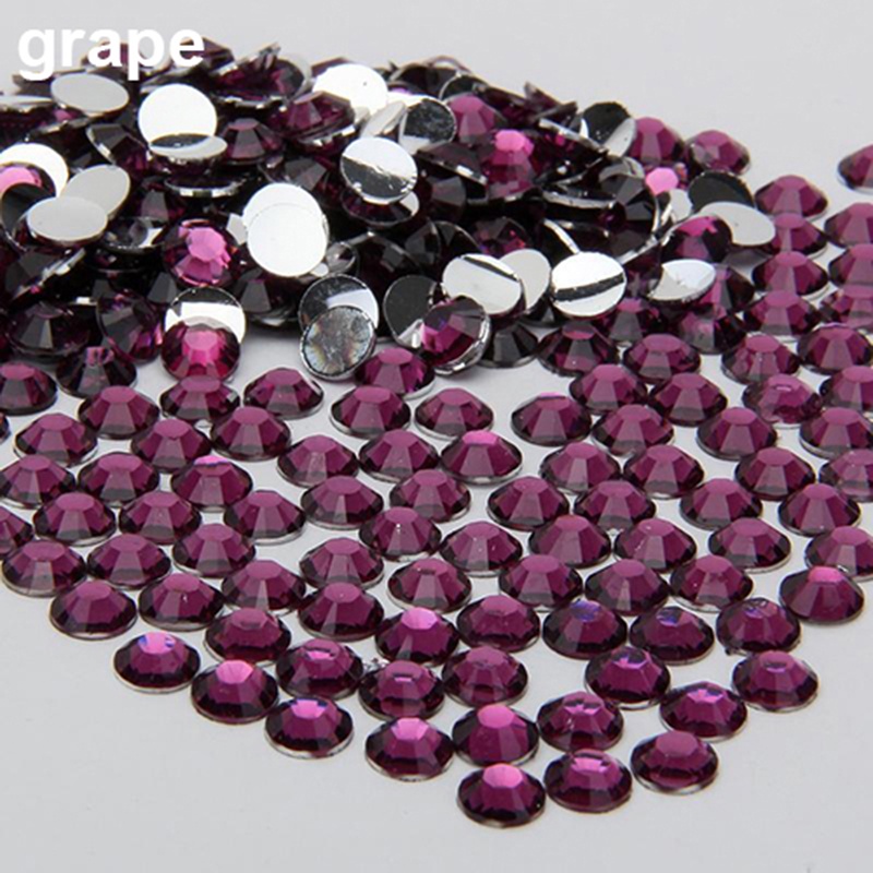 Set 2000 hạt đá quý nhân tạo bằng resin dẹt 2/ 3/ 4/ 5mm đính trang trí/ móng tay/ điện thoại thủ công