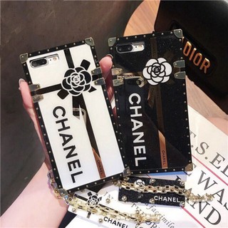 Ốp vuông  tráng gương Chaner cao cấp cho iphone 6/6s/6pluss/7pluss/8pluss/X/XSM