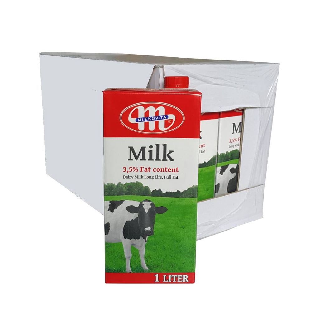 Thùng 12 Hộp Sữa MLEKOVITA 1L - Sữa Tươi Nguyên Kem - Sữa Ba Lan thumbnail