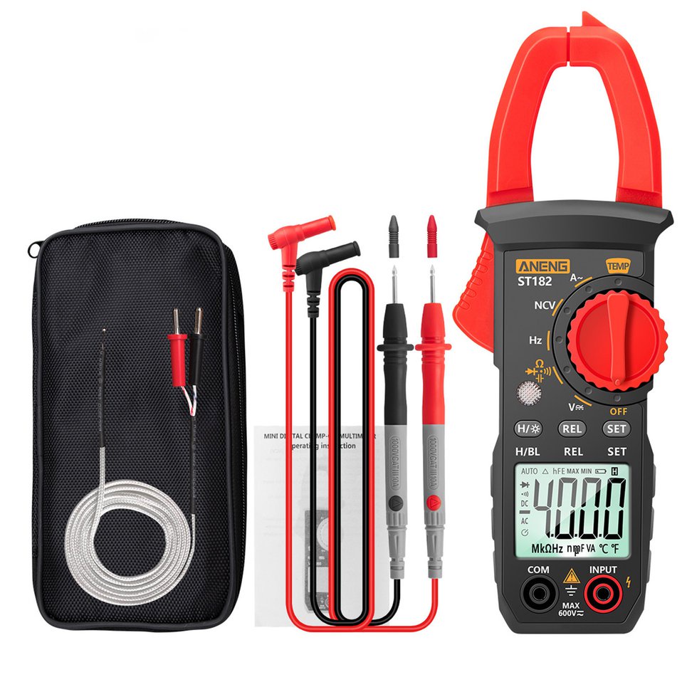 ST182 Digital Clamp Meter AC Current Multimeter DC/AC Voltage Ammeter