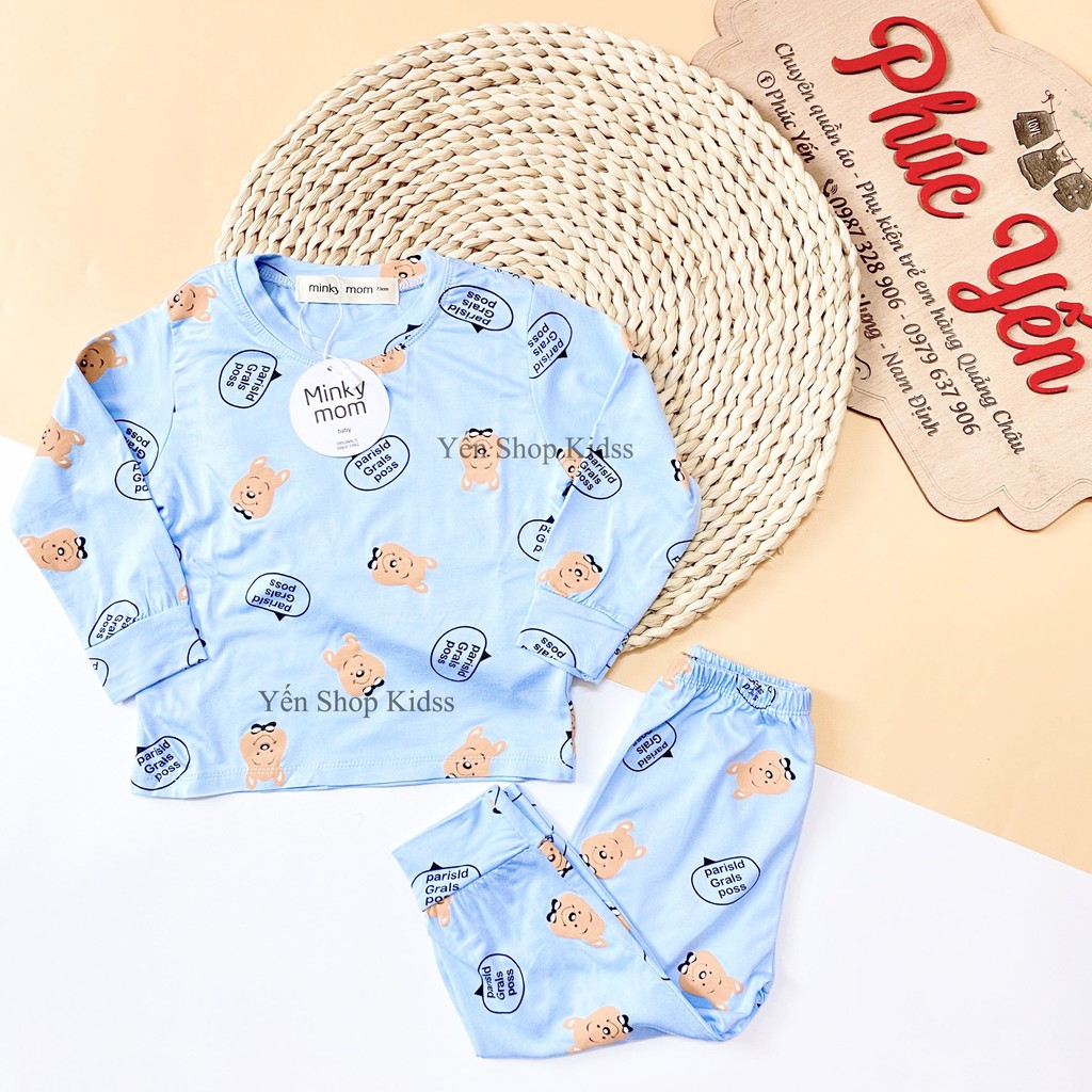 Sale !!! Bộ Dài Tay Minky Mom Chất Thun Lạnh Họa Tiết Hoa Quả Bơ Cho Bé (7-19kg) (1282) | WebRaoVat - webraovat.net.vn