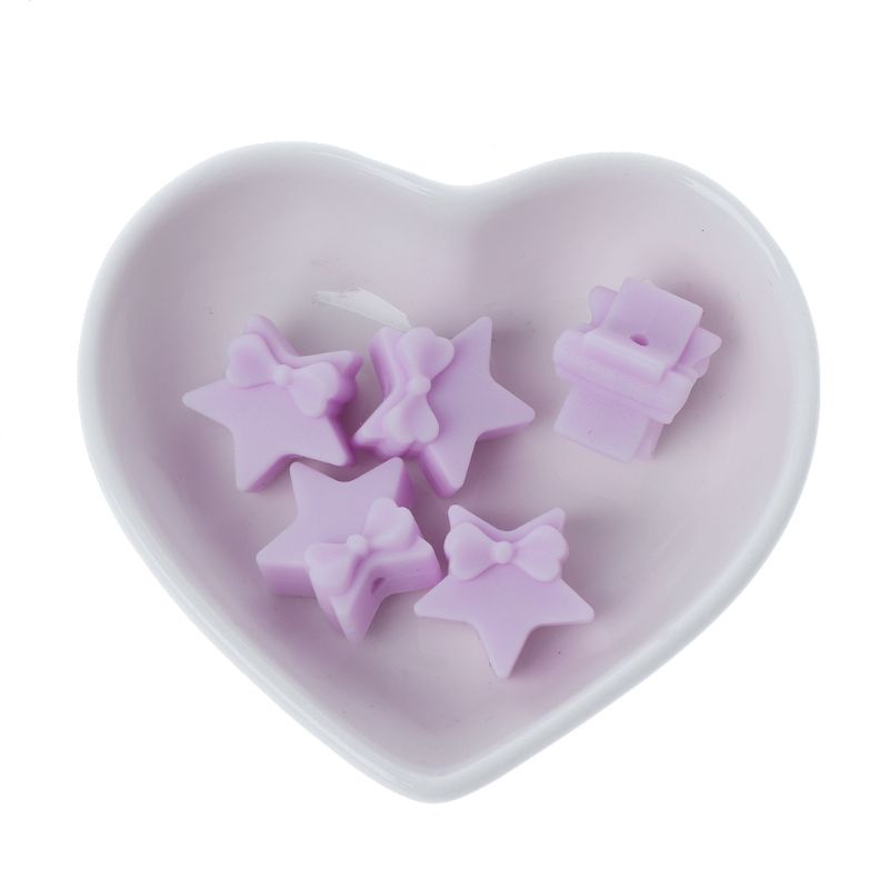 Đồ Chơi Xỏ Hạt Cườm Đầy Màu Sắc Hình Ngôi Sao Năm Cánh Bằng Silicone Dành Cho