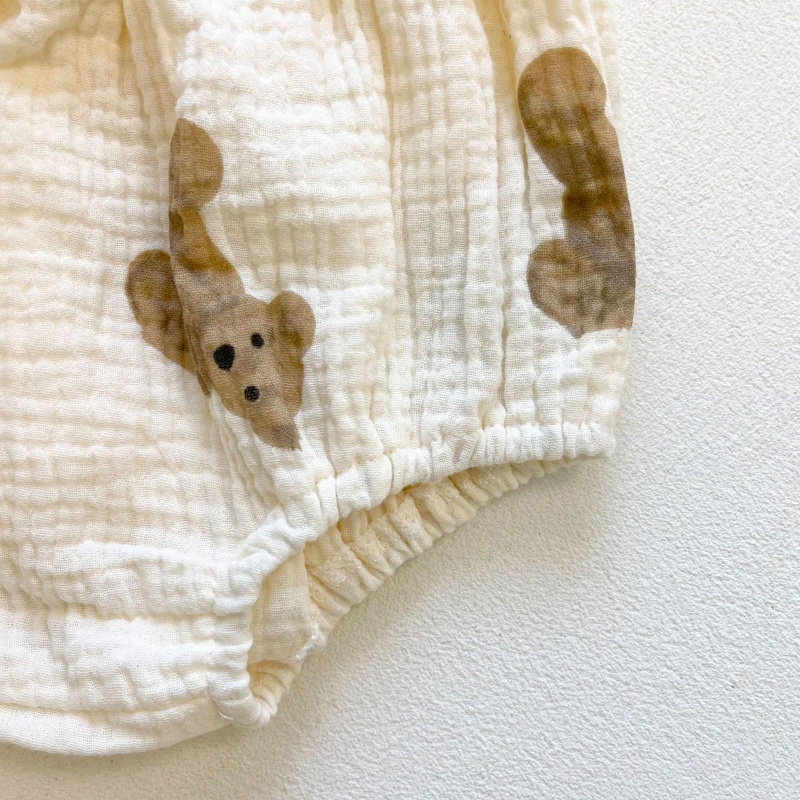 Bộ Áo Liền Quần Ngắn 2 Trong 1 Thông Dụng Cho Bé 0-24 Tháng Tuổi