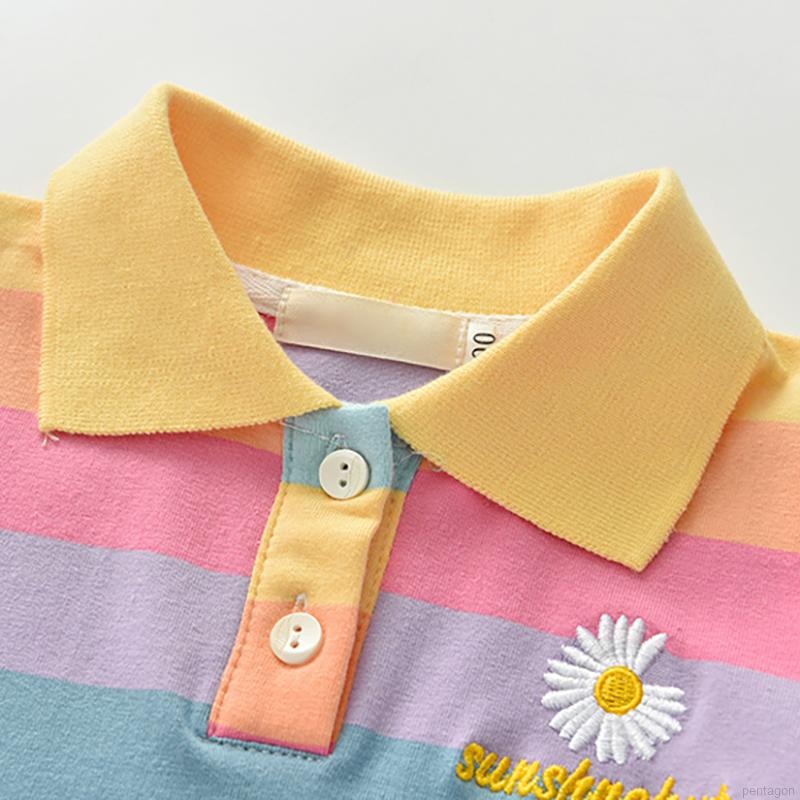 Đầm tay ngắn hoạ tiết hoa cúc đáng yêu cho bé