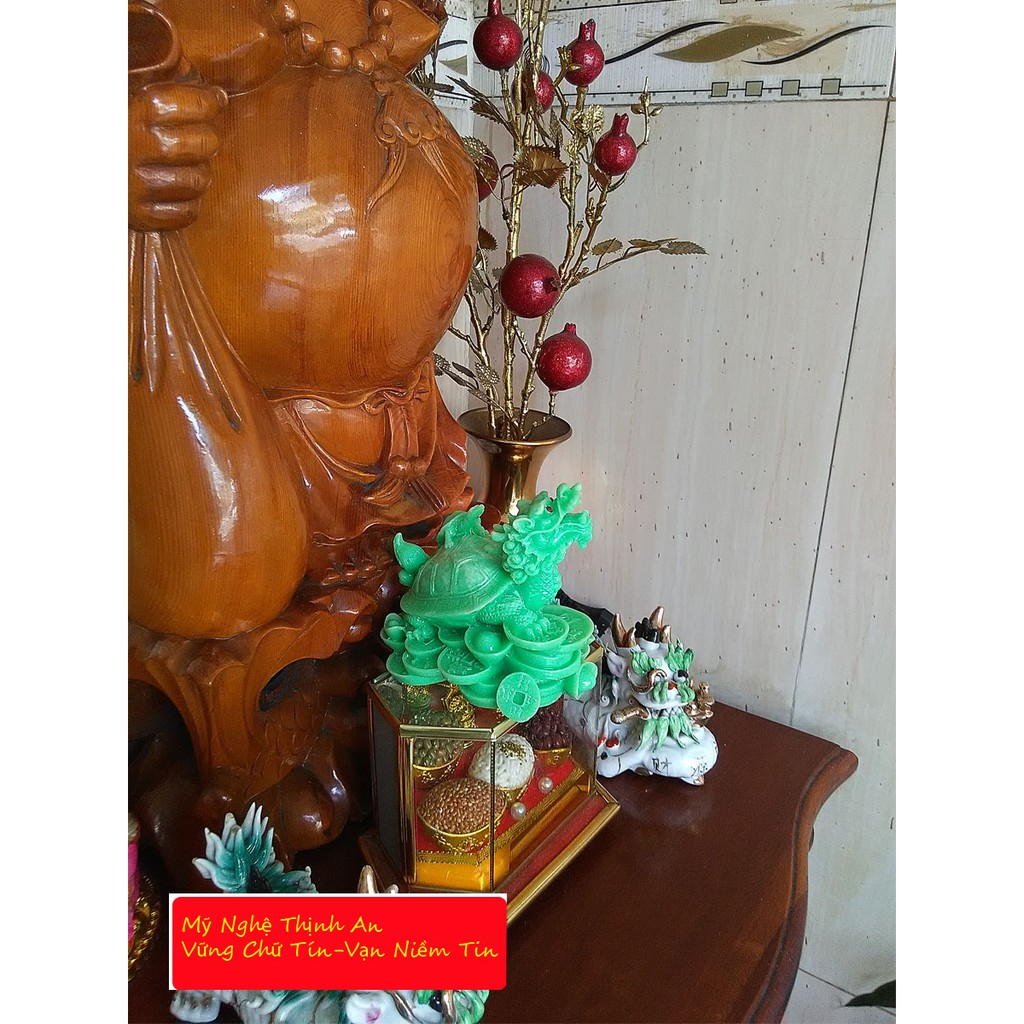 Tượng Long Quy đại phát đá xanh poly LQX01 | BigBuy360 - bigbuy360.vn