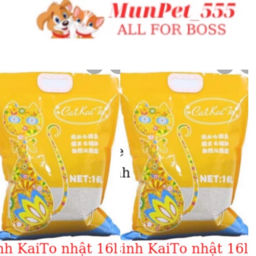 CatKaiTo cát vệ sinh cho mèo nhập khẩu gói 16l hương vị chanh