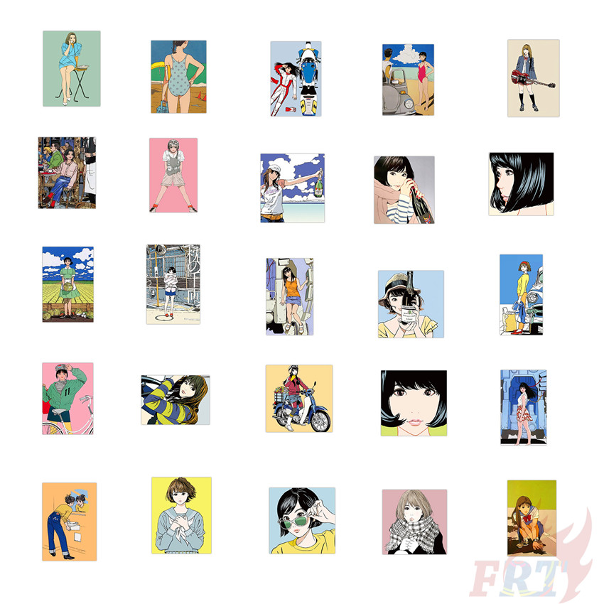 ❉ POP Art Young Girl - Series 02 Illustration Beauty Stickers ❉ 50Pcs/Set Waterproof DIY Fashion Decals Doodle Stickers
