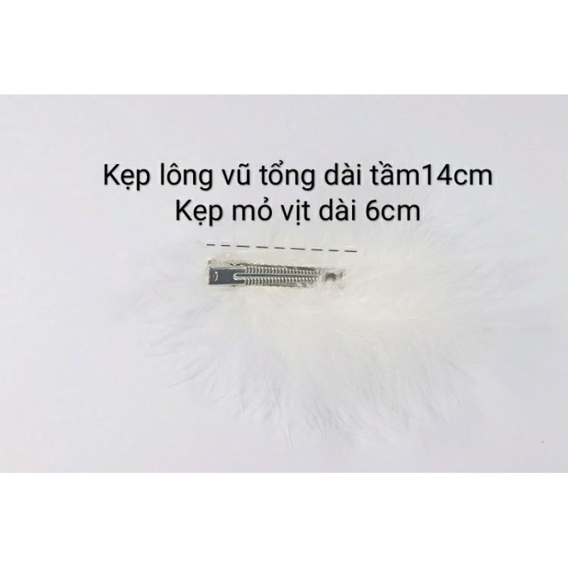 1 KẸP LÔNG VŨ TRẮNG CỔ TRANG VŨ KHÚC THẦN TIÊN