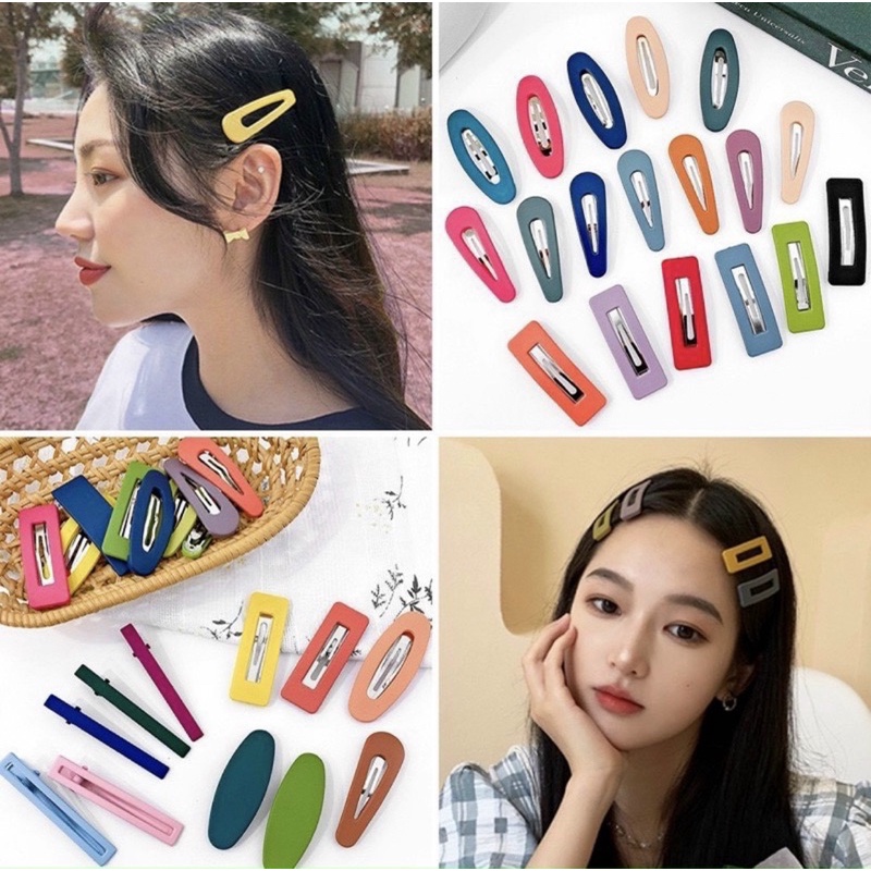 Kẹp Mái Hàn Quốc Vỉ 10c nhiều màu khác nhau