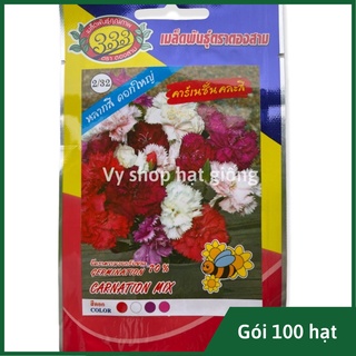 Hạt giống hoa cẩm chướng kép Thái Lan gói 100 hạt mix màu
