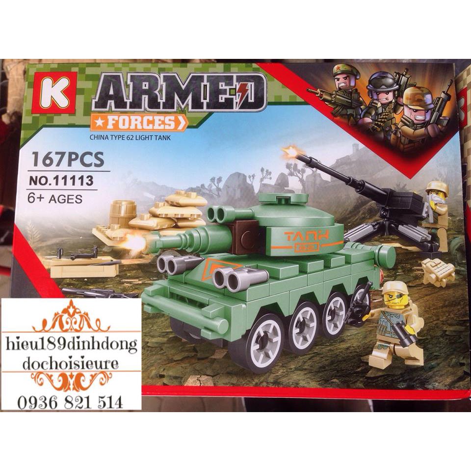 Lắp ráp xếp hình Lego City 11113 : Các loại xe tank quân sự (Khách chat chọn mẫu hoặc shop gửi mẫu ngẫu nhiên)