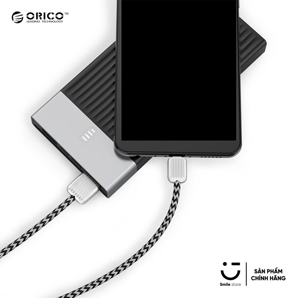 Cáp Sạc Nhanh Micro USB Siêu Bền ORICO KTM2-10 - Dài 1M, Đầu Kim Loại, Dây Nylon Bện Chính Hãng ORICO