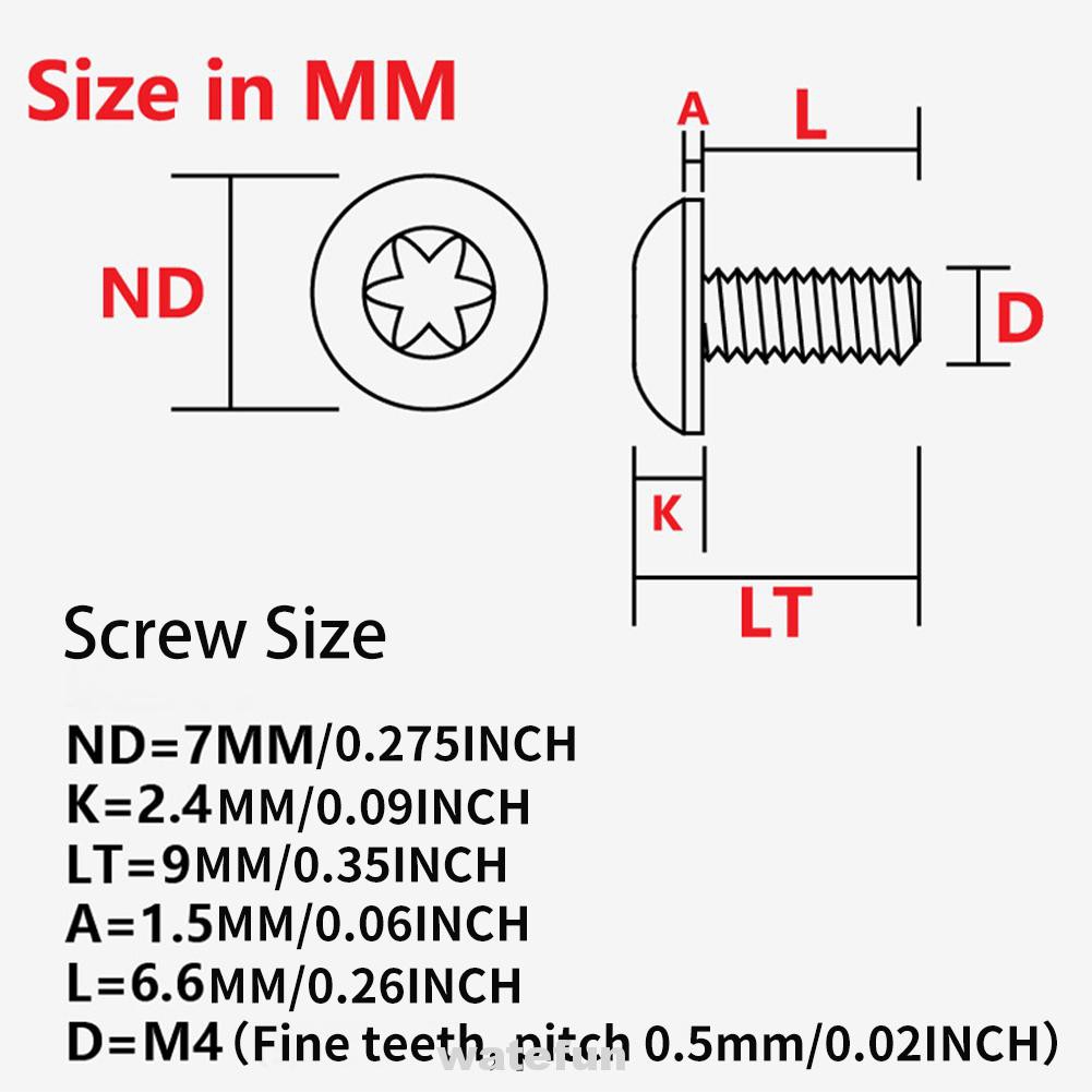 Set 4 Ốc Vít T8 Torx Key 1911 Bằng Thép Không Gỉ Tiện Dụng Cho Hoạt Động Ngoài