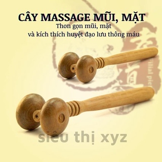 Cây Lăn Massage Mặt, Mũi Bằng Gỗ, Thanh Lăn Mặt Bằng Gỗ Thơm Tự Nhiên Giúp Mát Xa Mặt, Mũi Và Cơ Thể Tiện Dụng - Y98
