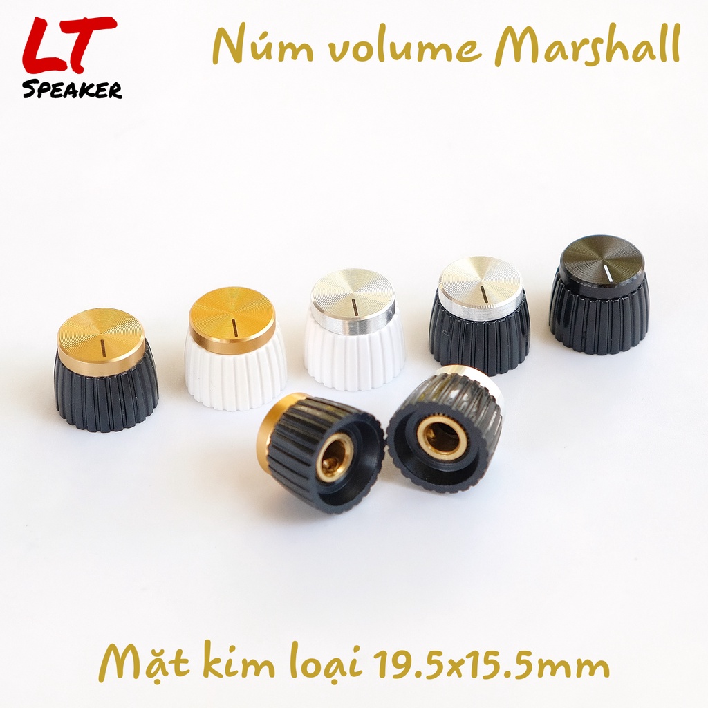 Núm volume dạng Marshall mặt kim loại 19.5x15.6 mm núm vặn chiết áp cao cấp