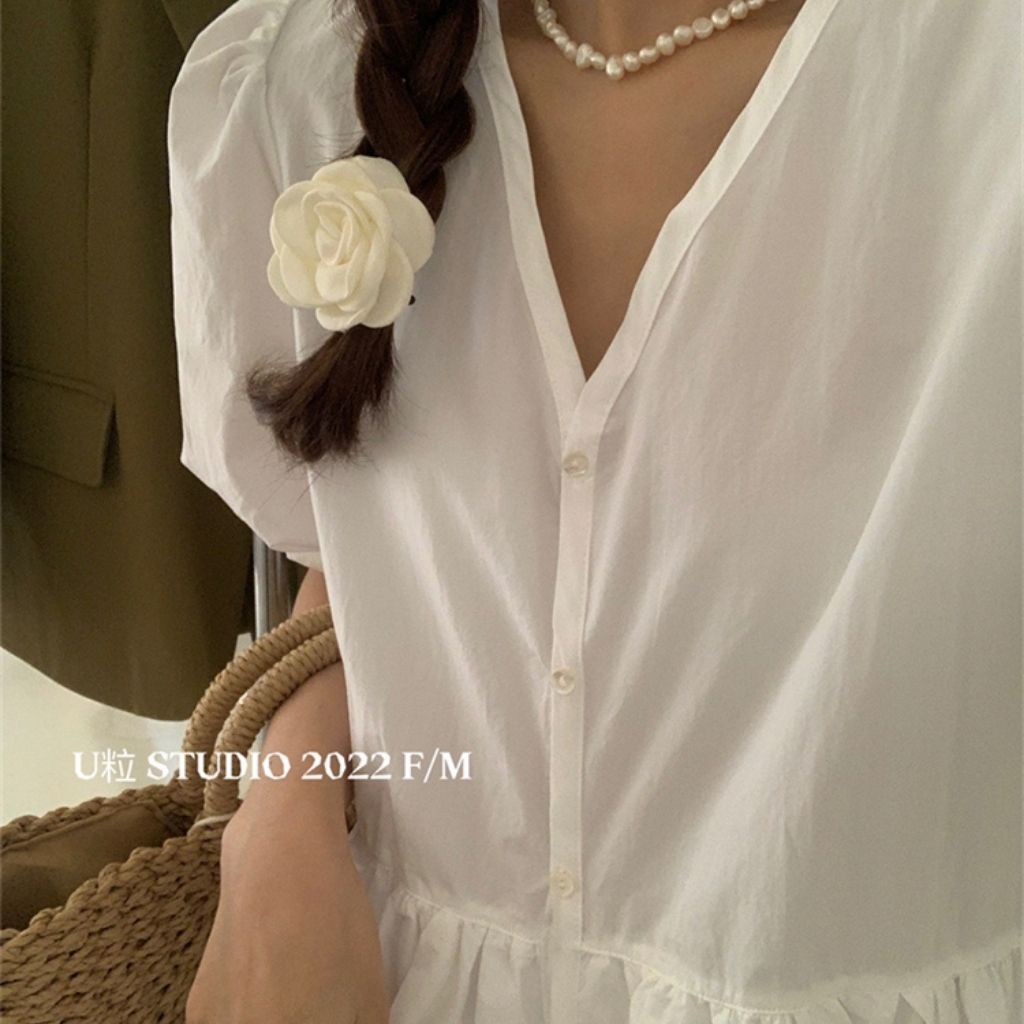 Váy đầm babydoll dáng dài Hada, chất liệu thô mềm có lớp lót dưới phong cách Hàn Quốc - V06