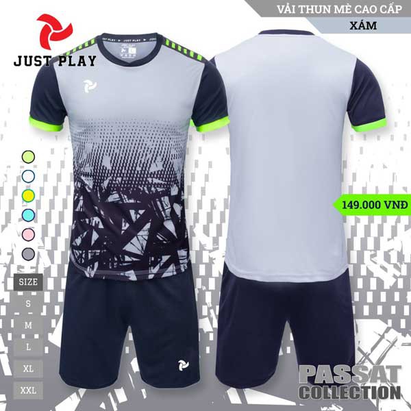 Bộ quần áo đá banh Passat của Justplay - vải mè cao cấp,thoáng và thấm hút mồ hôi-hàng phân phối chính hãng