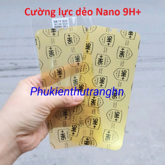 Cường lực dẻo Nano 9H+ chống va đập chống sứt chống mẻ cạnh Huawei Y9 2019 full màn 98%