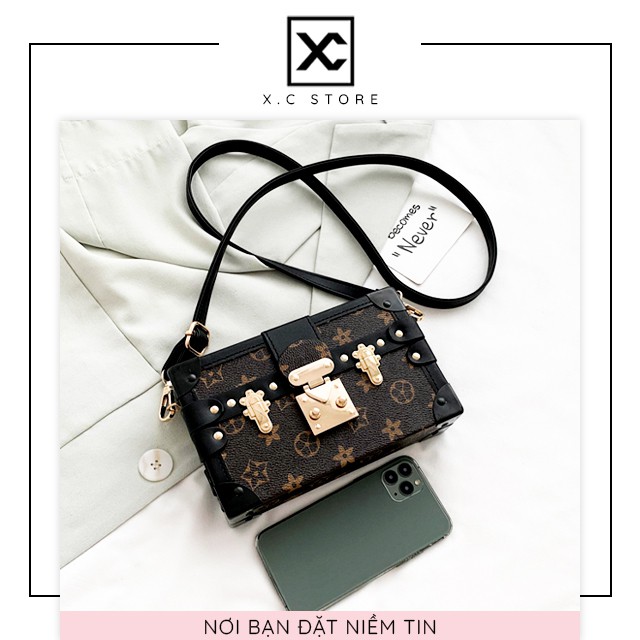 [RẺ NHẤT SHOPEE] Túi hộp LV đeo chéo nữ sang chảnh XC-8267, túi xách đeo chéo, đeo vai công sở