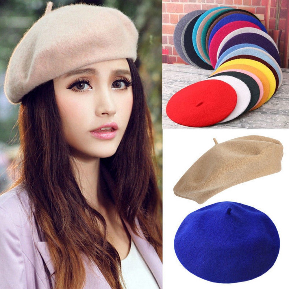 Mũ Beret vải nỉ phong cách Pháp cổ điển