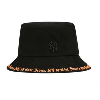 MŨ BUKKET MLB ĐEN VIỀN CAM