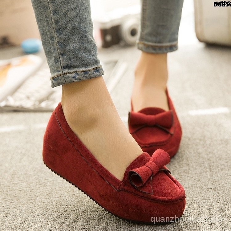 Giày Lười Đế Dày Tăng Chiều Cao 34 Size Cho Nữ