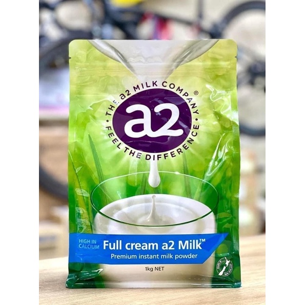 Sữa tươi A2 Úc dạng bột tách béo và nguyên kem (túi 1kg)