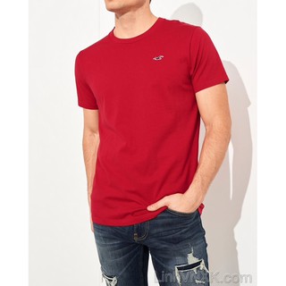 Áo thun nam cổ tròn hollister màu đỏ tươi