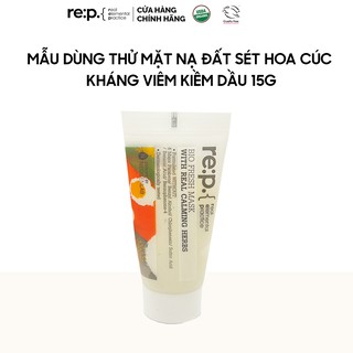 [Mini size] Mặt Nạ Đất Sét Hoa Cúc Giảm Viêm,Kiềm Dầu Dành RE:P Bio Fresh Mask With Real Calming Herbs 15g