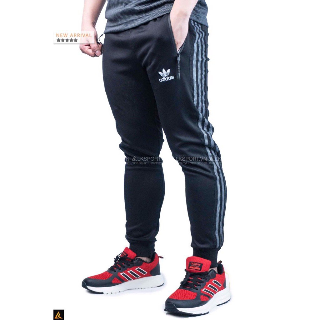 Quần Jogger Nam 3 Sọc Phối Lưới - Phúc Gym Store.