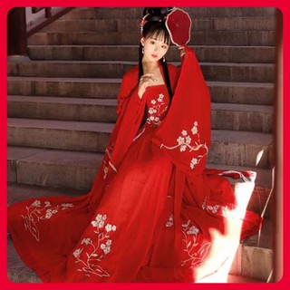 HCM CÓ SẴN hán phục cổ trang trung quốc tống phục đỏ hanfu thêu