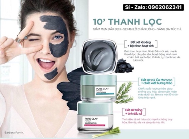 Mặt Nạ Đất Sét L’Oreal Pure Clay Mask