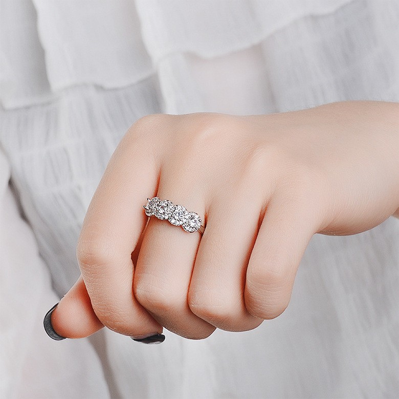 Nhẫn đính đá zircon giả phong cách Âu Mỹ dành cho nữ