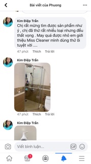 MISS CLEANER TẨY VÁCH KÍNH TẮM BÁM CẶN LÂU NGÀY