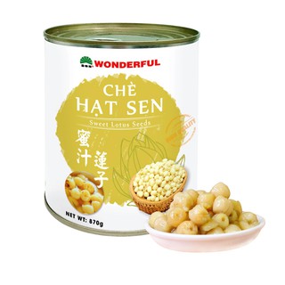 Hạt Sen Ngâm Nước Đường/Chè Hạt Sen Đóng Hộp WONDERFUL/MINCHUNG hộp 870g