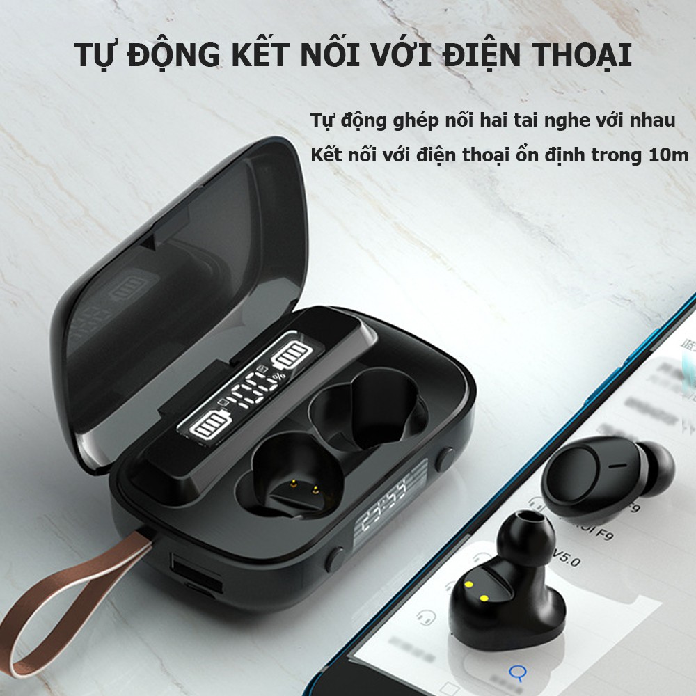 Tai nghe Bluetooth A13, tai nghe không dây âm thanh siêu bass chất lượng cao, tích hợp thêm đồng hồ và đèn chiếu sáng