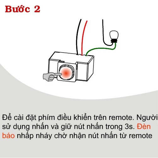 Hạt công tắc điều khiển từ xa RC1S RF 315Mhz