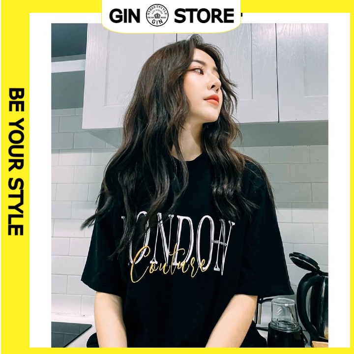 Áo thun tay lỡ BLACKDOKI-LONDON form rộng chất Cotton dày dặn Nam Nữ - GIN STORE