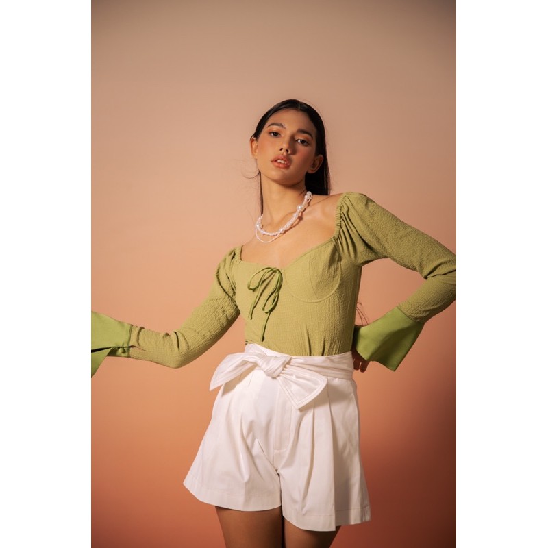 KAIA | Quần sọc thắt nơ - Carnation Short