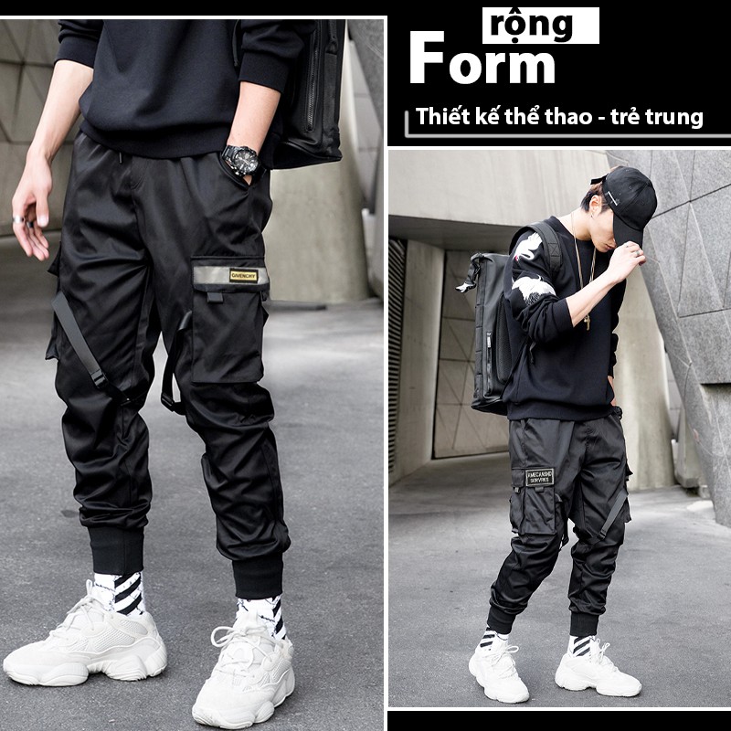 Quần thể thao nam nữ jogger mã TT42-Q kaki Black thô túi hộp Cao Cấp kiểu bó ống Hàn Quốc chất vải đẹp ống dài