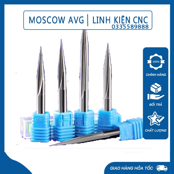Mũi Đục Tinh Tượng 2 Me Mũi Nhọn Cốt 6mm Dài 60 70 80 100 120mm Lắp Máy CNC