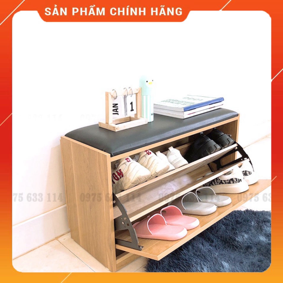 Tủ giày thông minh HỎA TỐCTủ gỗ đựng giày thiết kế hiện đại, tiết kiệm không gian kết hợp đệm ngồi tiện lợi