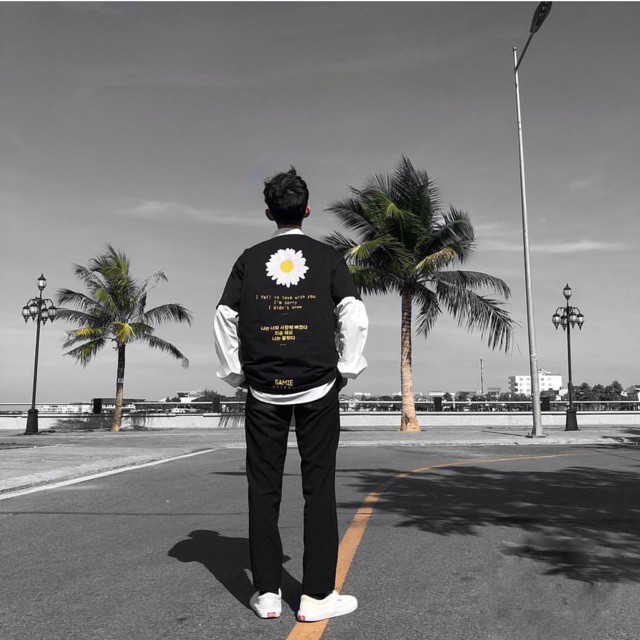 Áo tay lỡ Hoa cúc Hàn Quốc - I feel in love with you | BigBuy360 - bigbuy360.vn