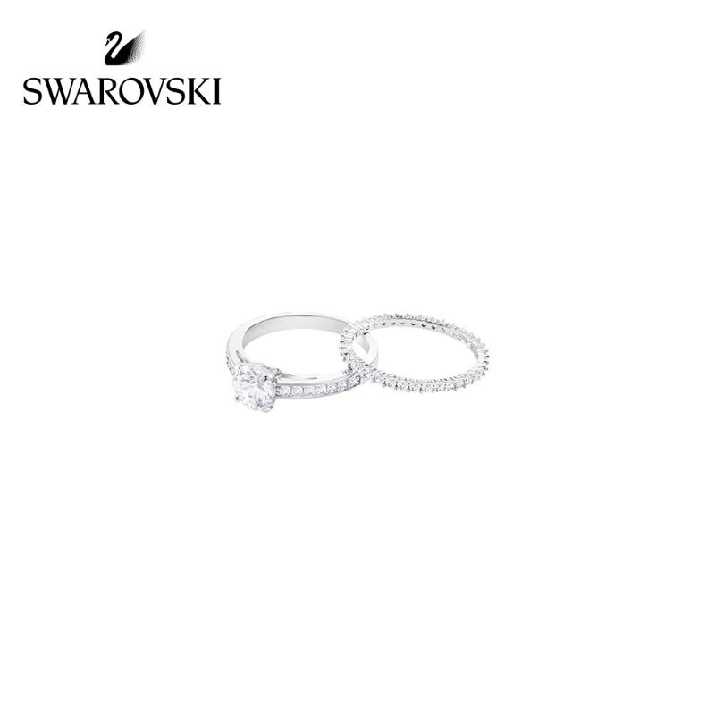 Nhẫn Đính Đá Nhân Tạo Swarovski Thiết Kế Sang Trọng Dành Cho Nữ