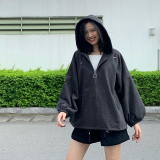 Áo khoác nỉ tăm khóa tròn